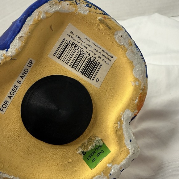 Vintage 1980 Enesco Ceramic Piggy Bank - Pink Pig Blue Overalls - Hand Painted - Picture 4 of 5